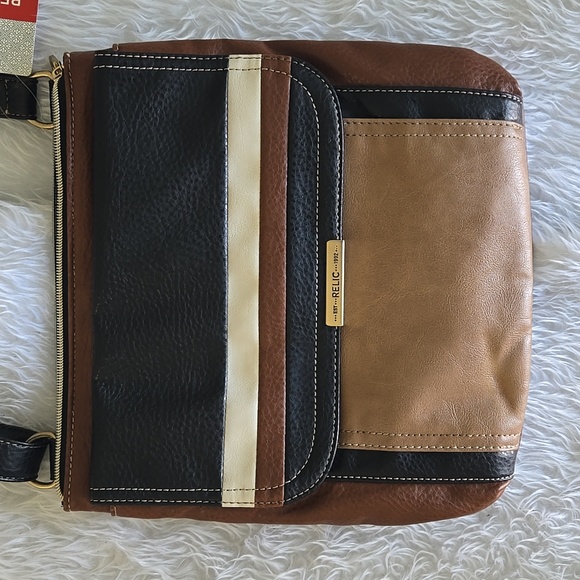 Brown and Black‎ Messenger Bag with Adjustable Strap - Picture 2 of 8